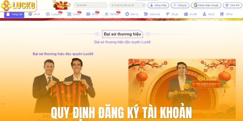 Quy định đăng ký tài khoản